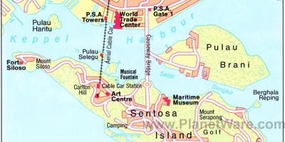 Kort over Singapore attraktioner