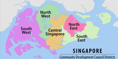 Kort over Singapore-regionen