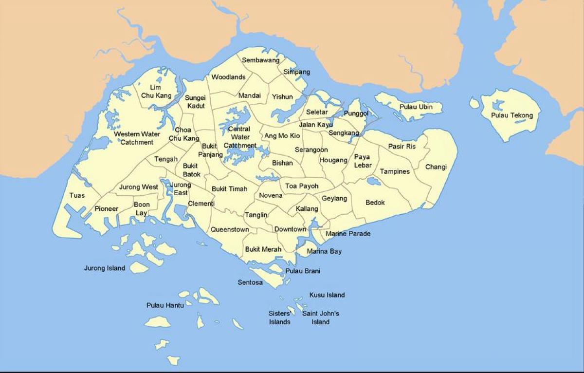 kort over Singapore land