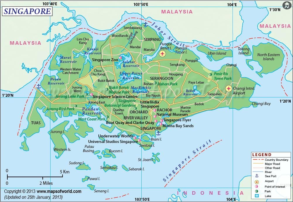 Singapore på kort