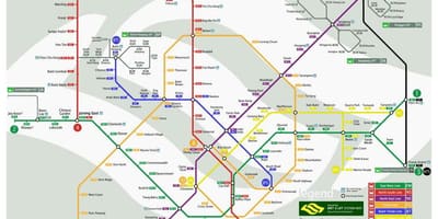 Singapore mrt-line kort