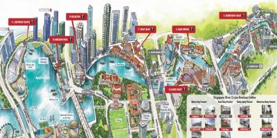Kort over Singapore-Floden Krydstogt